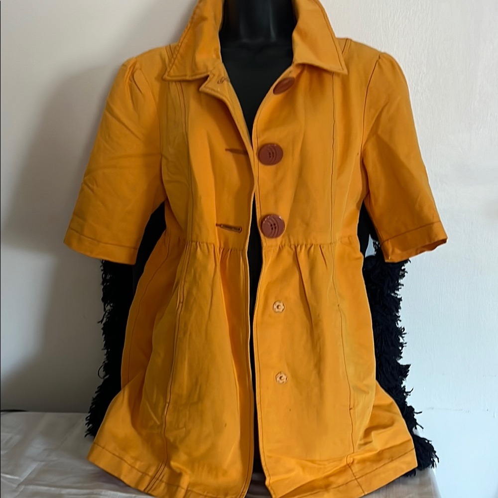Tulle Yellow Trench Coat with A-Line Silhouette